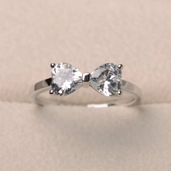🔥 Pure And Fresh Bow Anillos Lovely Rings for Women, PD032 - Picture 5 of 7